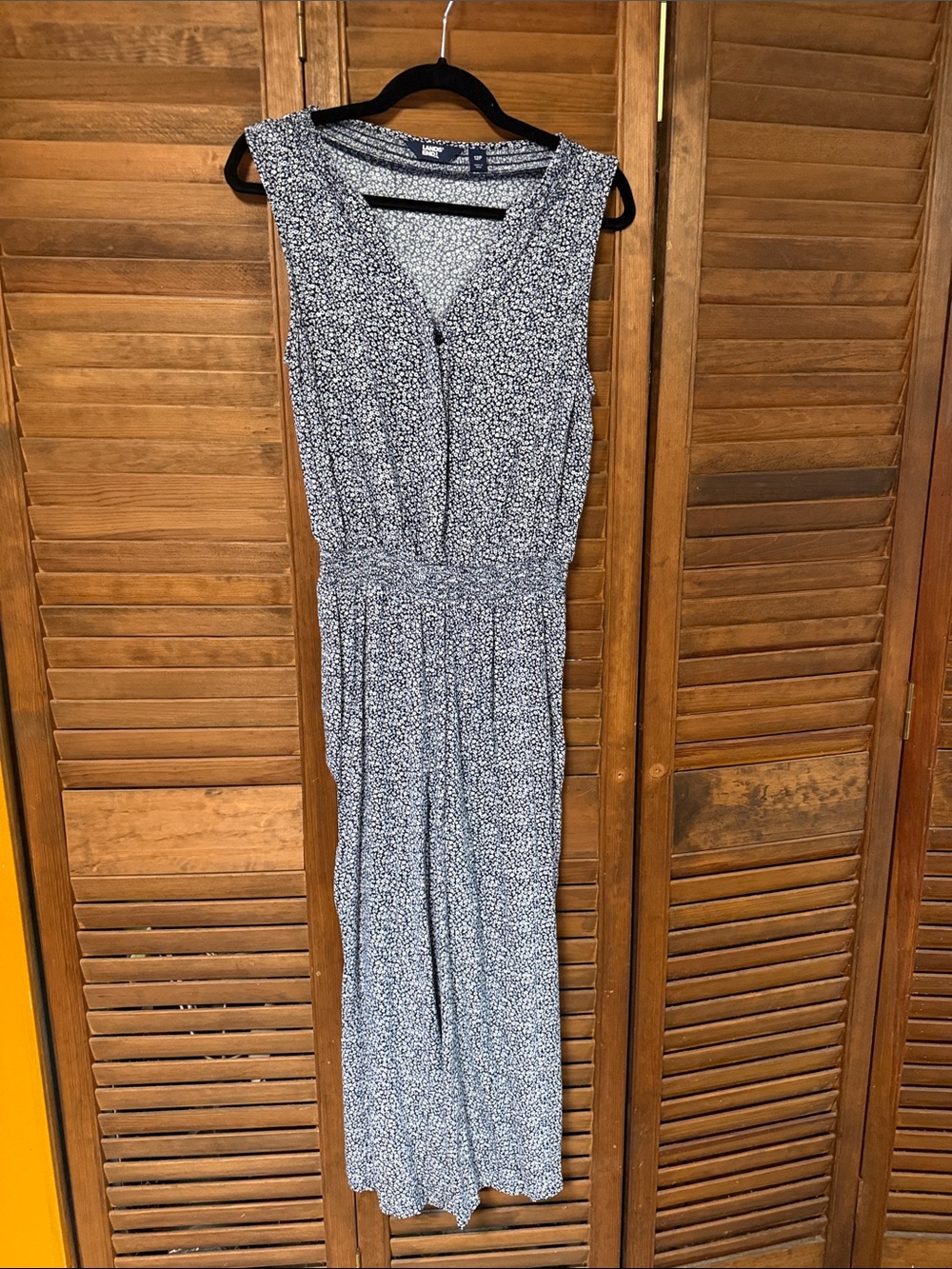 Sleeveless Blue Floral Jumpsuit